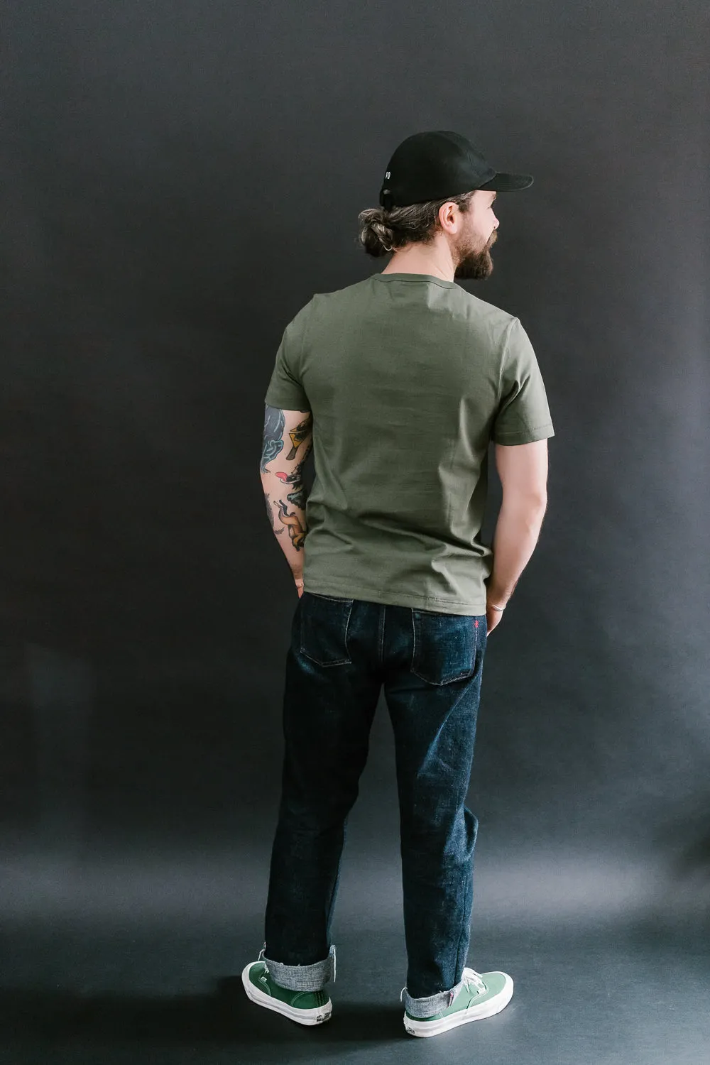 215.40 - 8.6oz Loopwheeled T-Shirt Classic Fit - Army