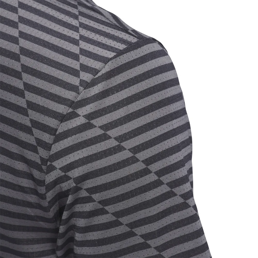 adidas Mesh Print Polo Shirt - Black/Grey Five