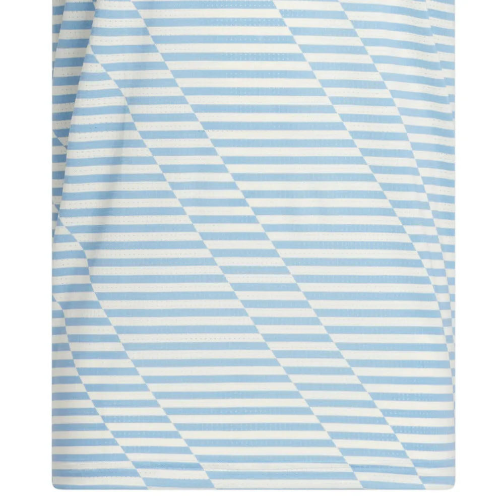 adidas Mesh Print Polo Shirt - Semi Blue Burst/Ivory