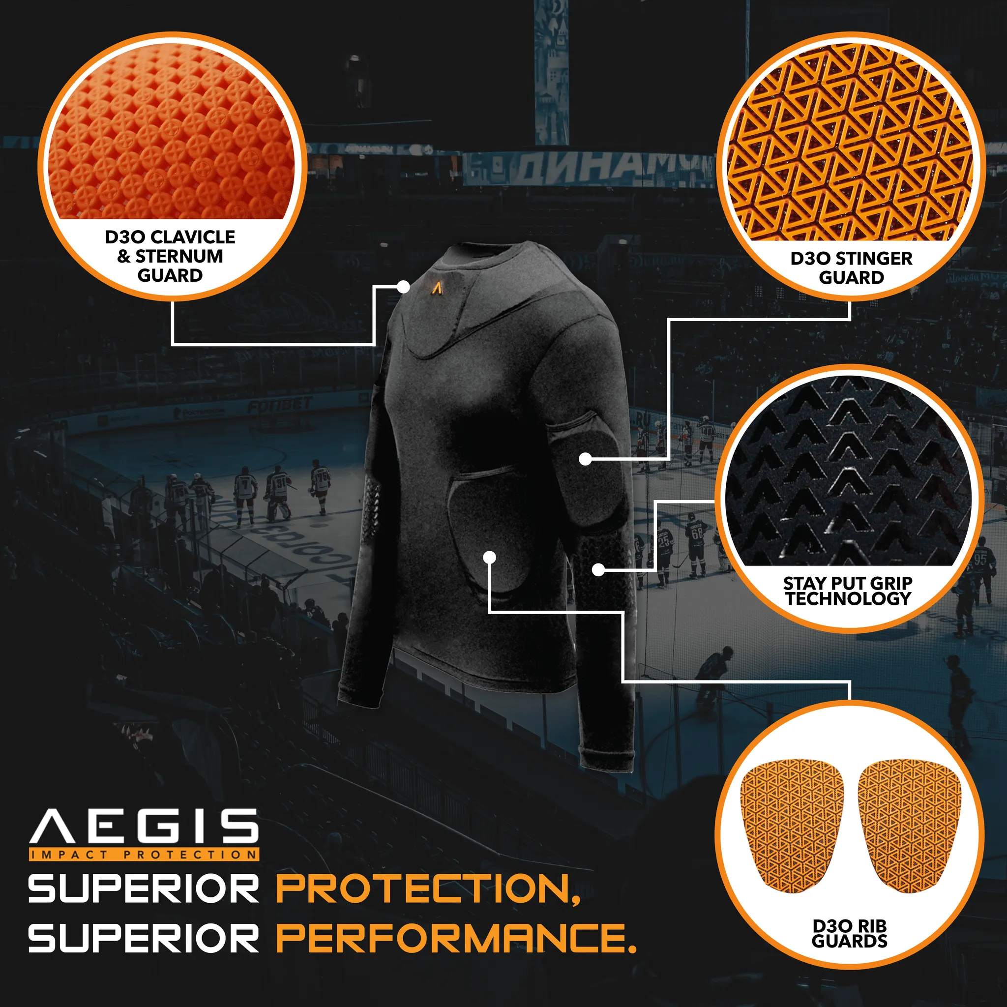 Aegis Interceptor Pro Senior Goalie Padded Shirt