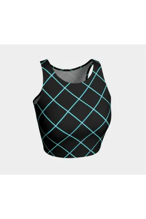 Aqua Striped Athletic Top