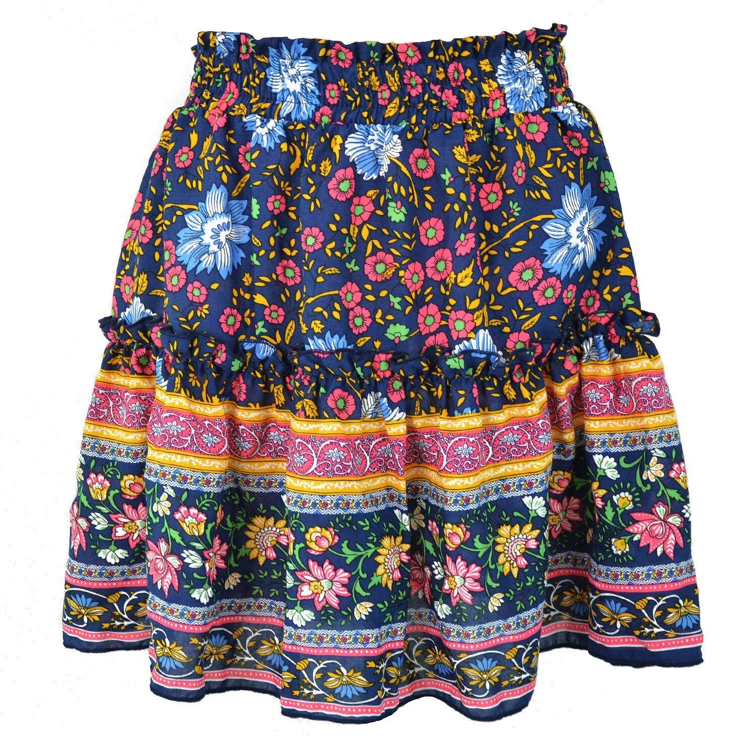 Ashore Shop New In Summer Floral Print Boho Beach Loose Short Skirt Women 2023