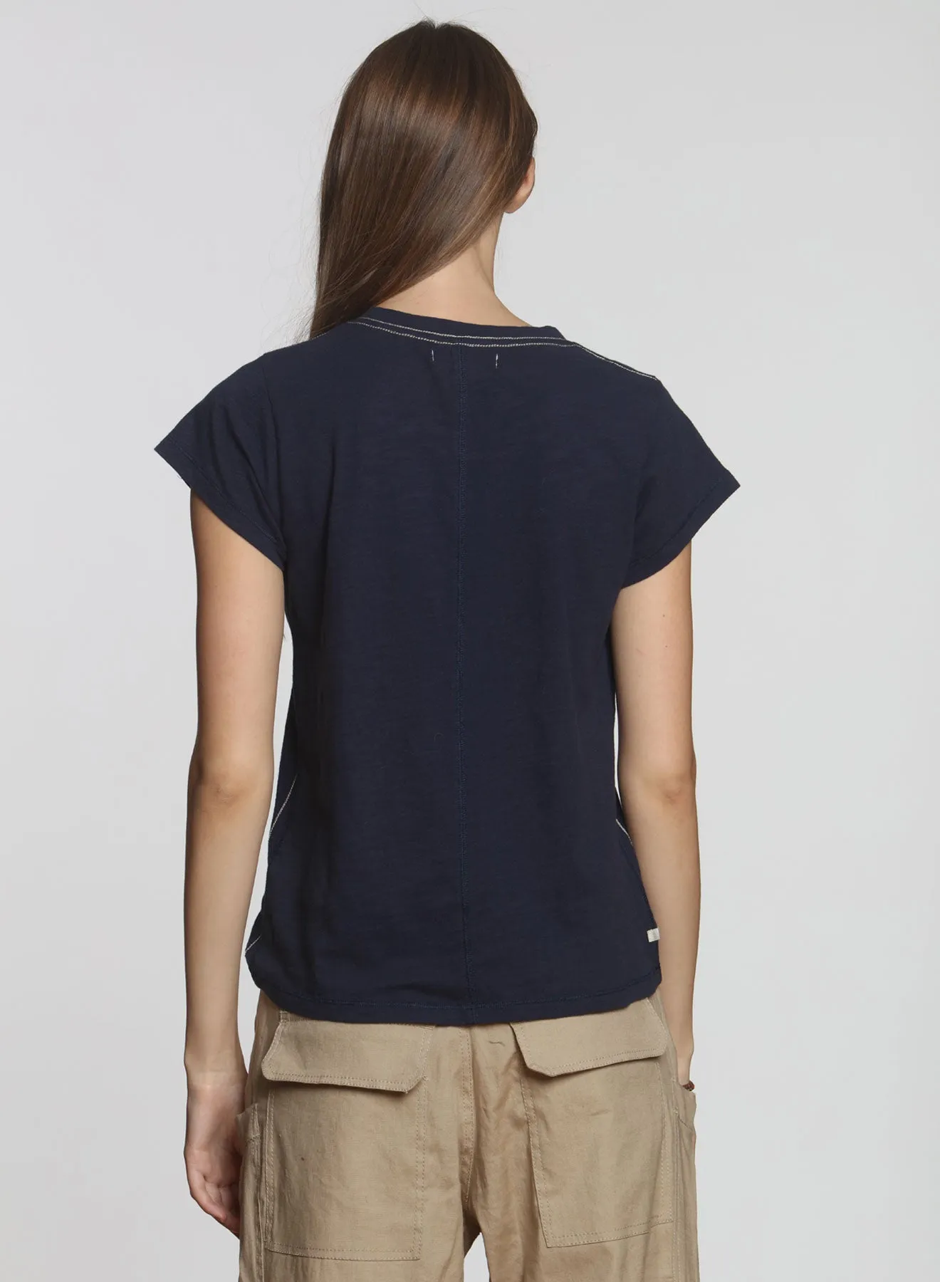 Ava Classic Tee - Navy