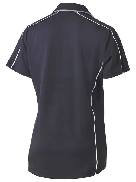 Bisley Women's Short Sleeve Cool Mesh Polo c/w Reflective Piping BKL1425