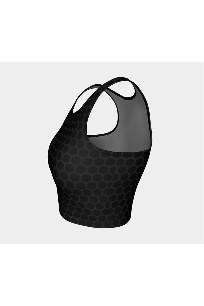 Black Honeycomb Athletic Top