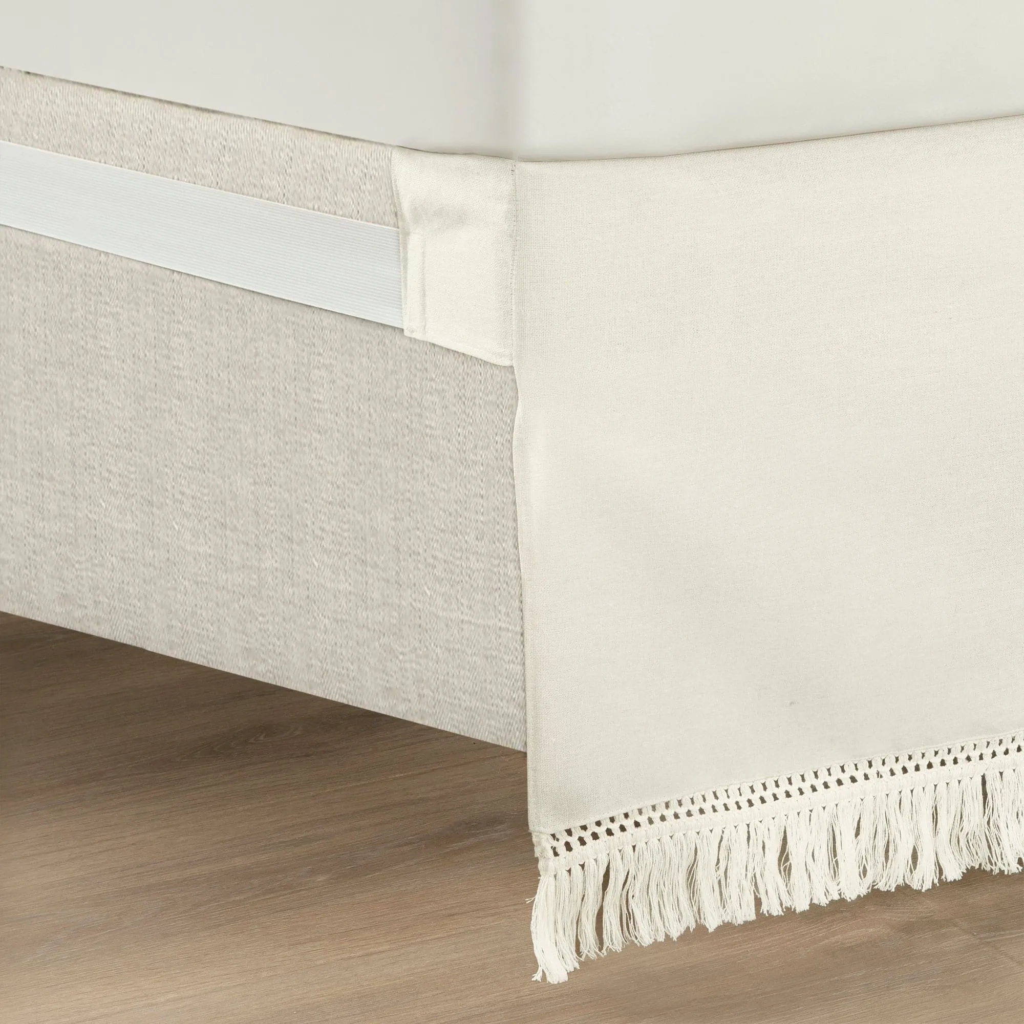 Boho Fringe 15-Inch Tailored Drop Easy Fit Bed Skirt