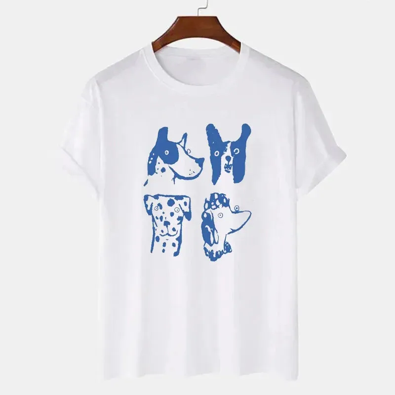 Cartoon Dog Stylish Graphic Top