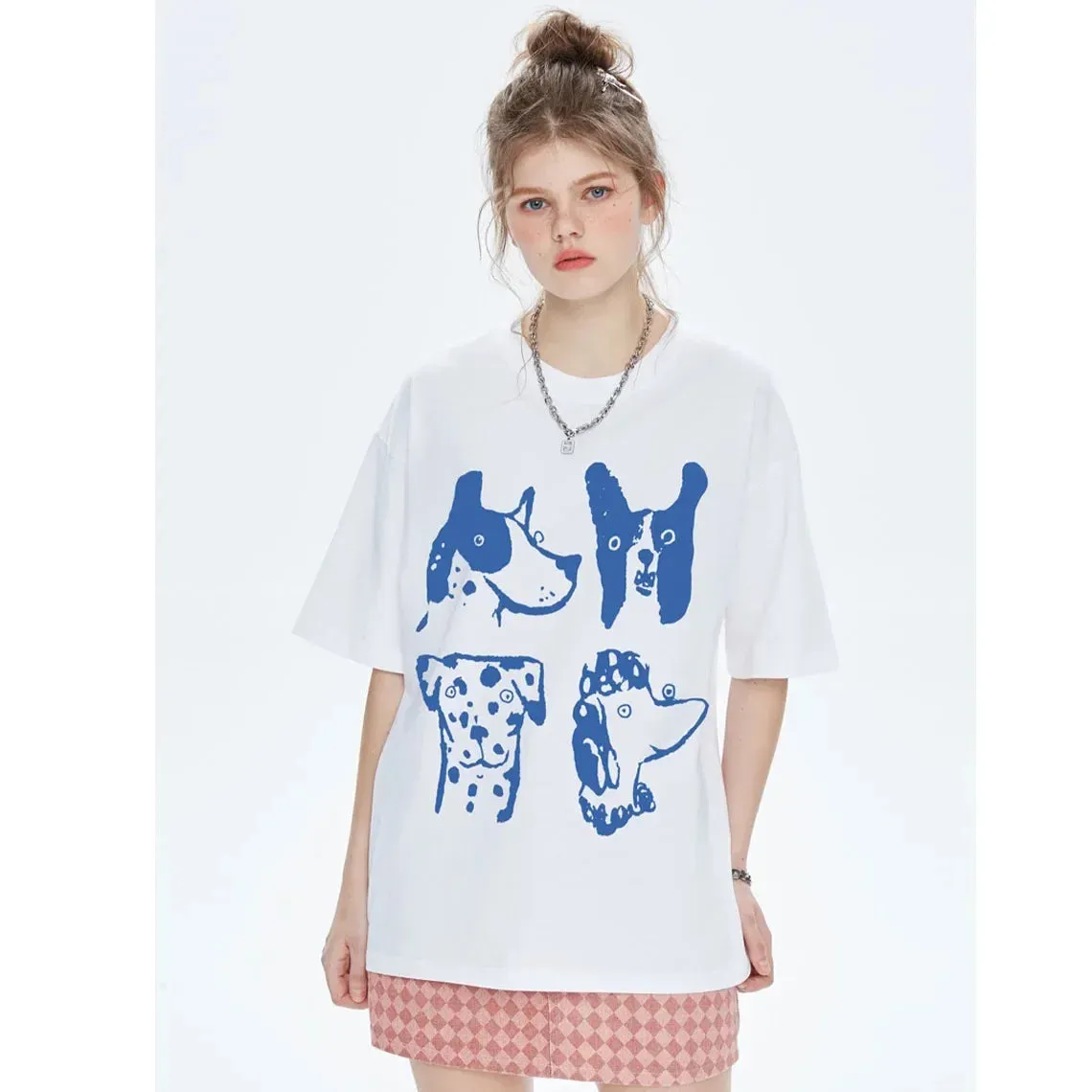 Cartoon Dog Stylish Graphic Top