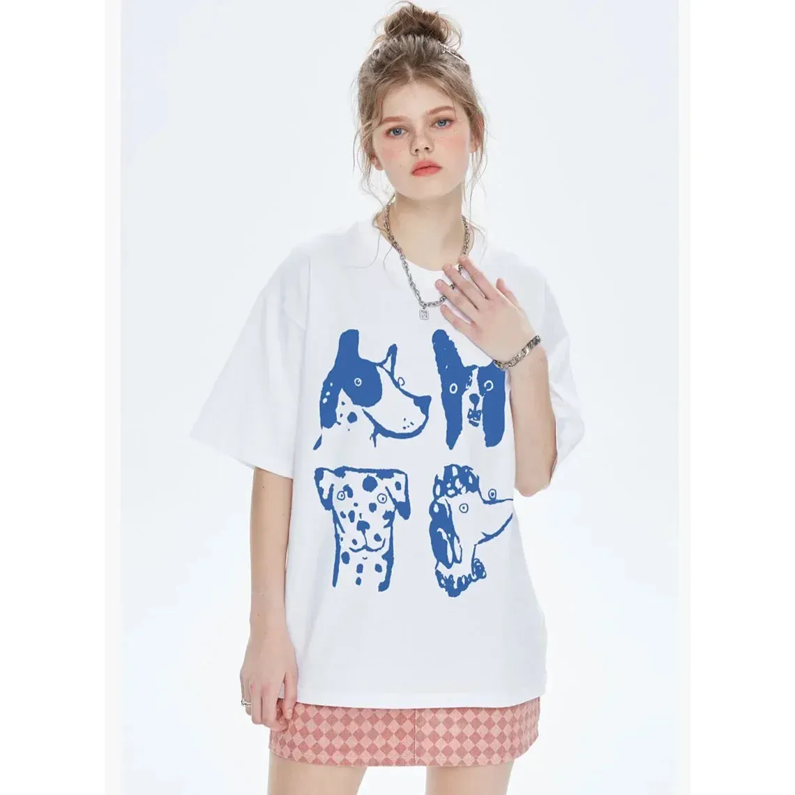 Cartoon Dog Stylish Graphic Top