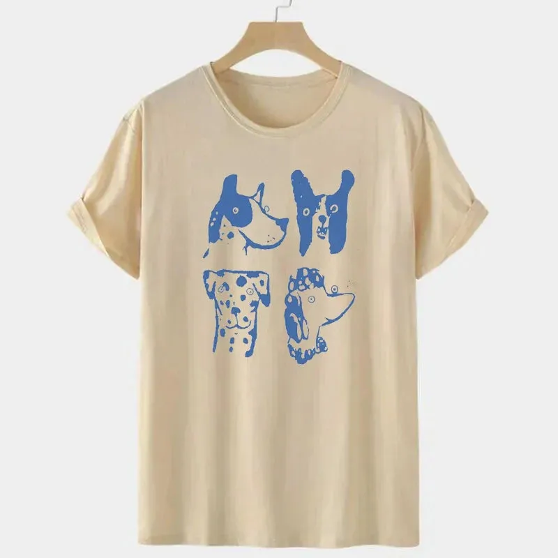 Cartoon Dog Stylish Graphic Top