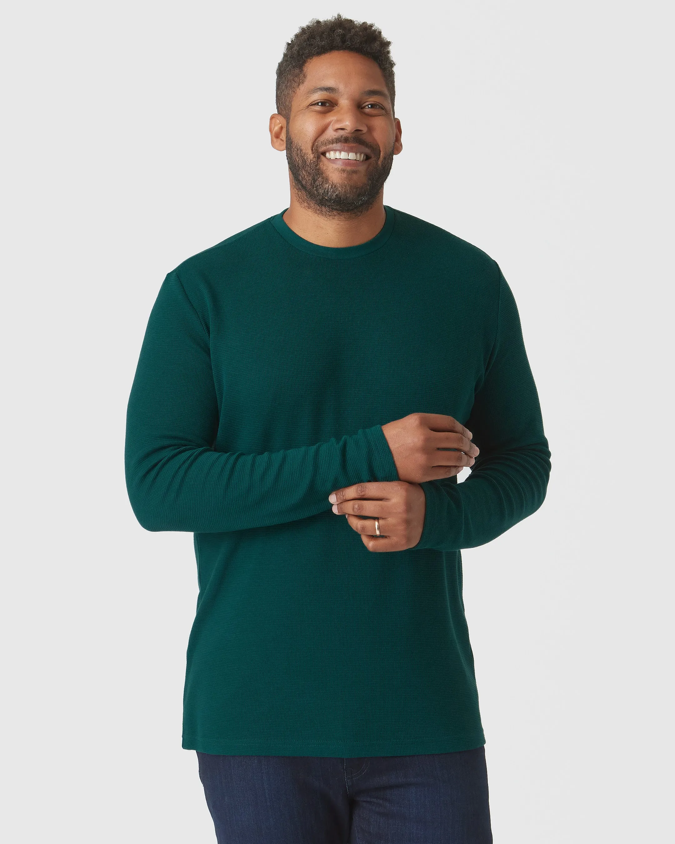 Color Waffle Long Sleeve Crew 3-Pack