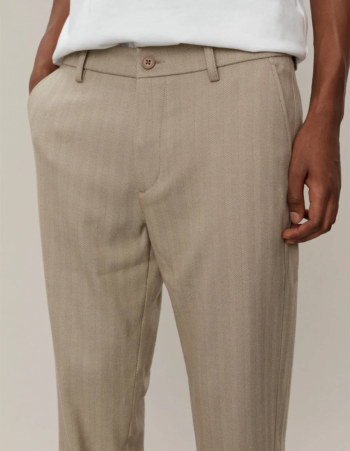 Como Reg Herringbone Suit Pants