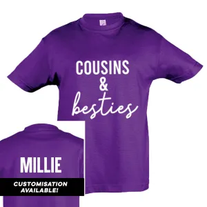 Cousins & Besties Matching Dark Purple Tees (MRK X)