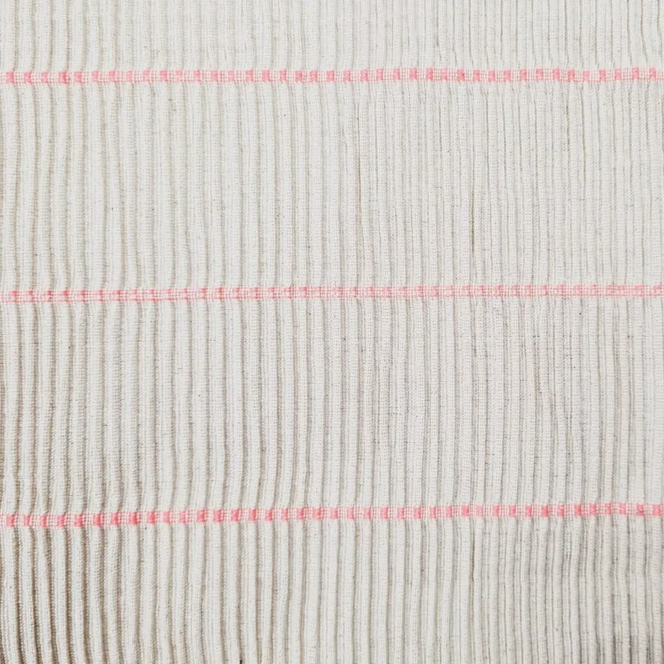 Cream Stripe Jacquard Tapestry Fabric