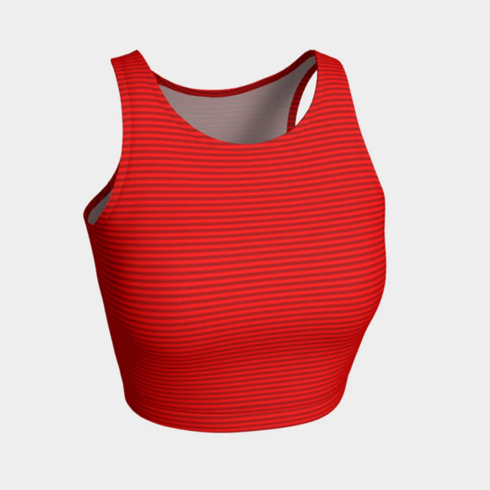 Crimson Micro Stiped Athletic Top