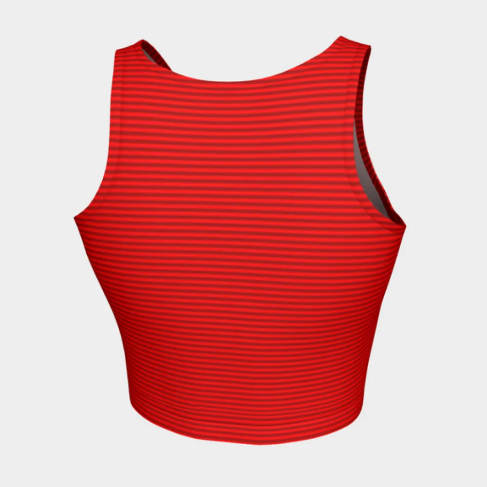 Crimson Micro Stiped Athletic Top