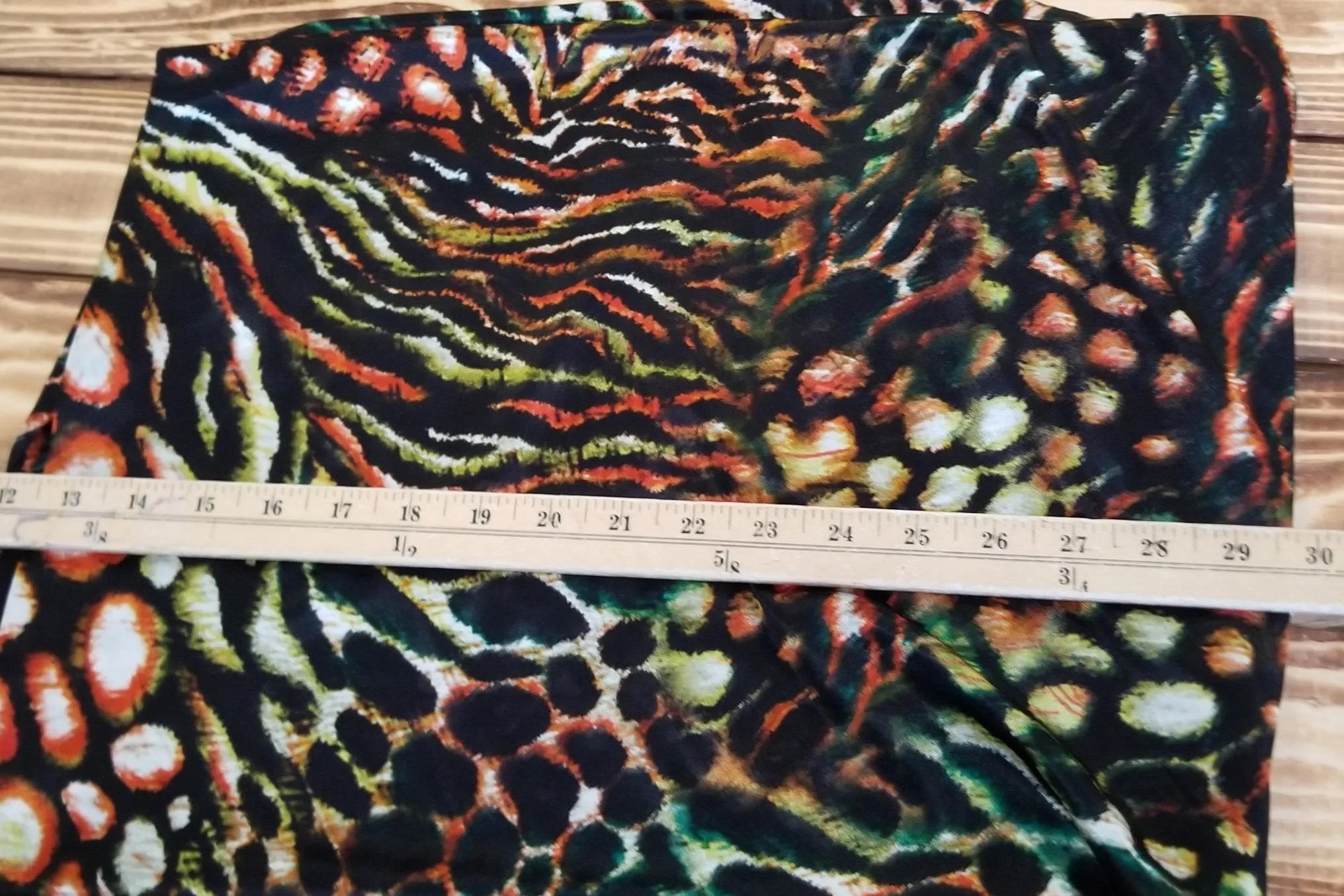 Designer Deadstock Silk Jersey Animal Print Knit-price by the yard