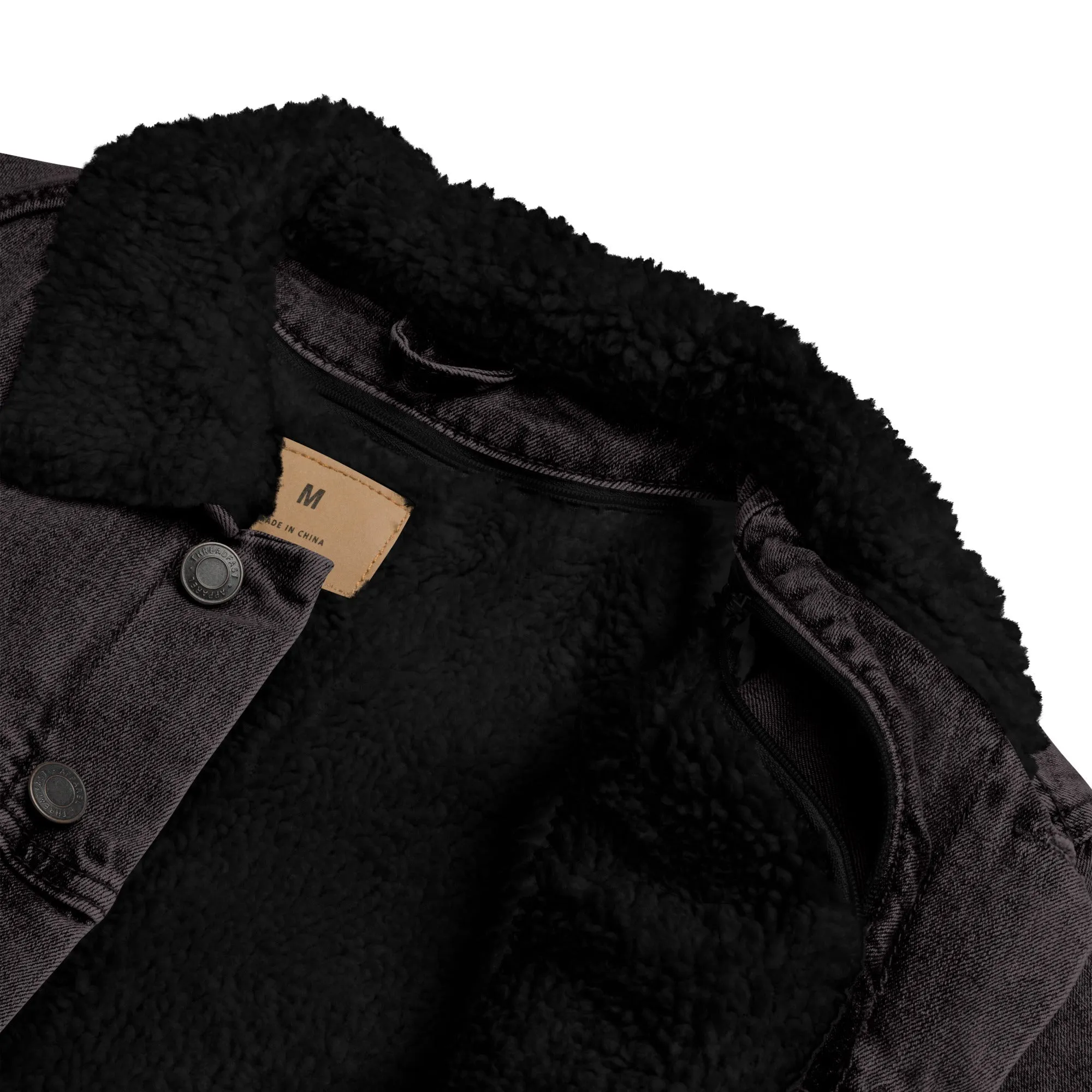 DF - Unisex Black Denim Sherpa Jacket