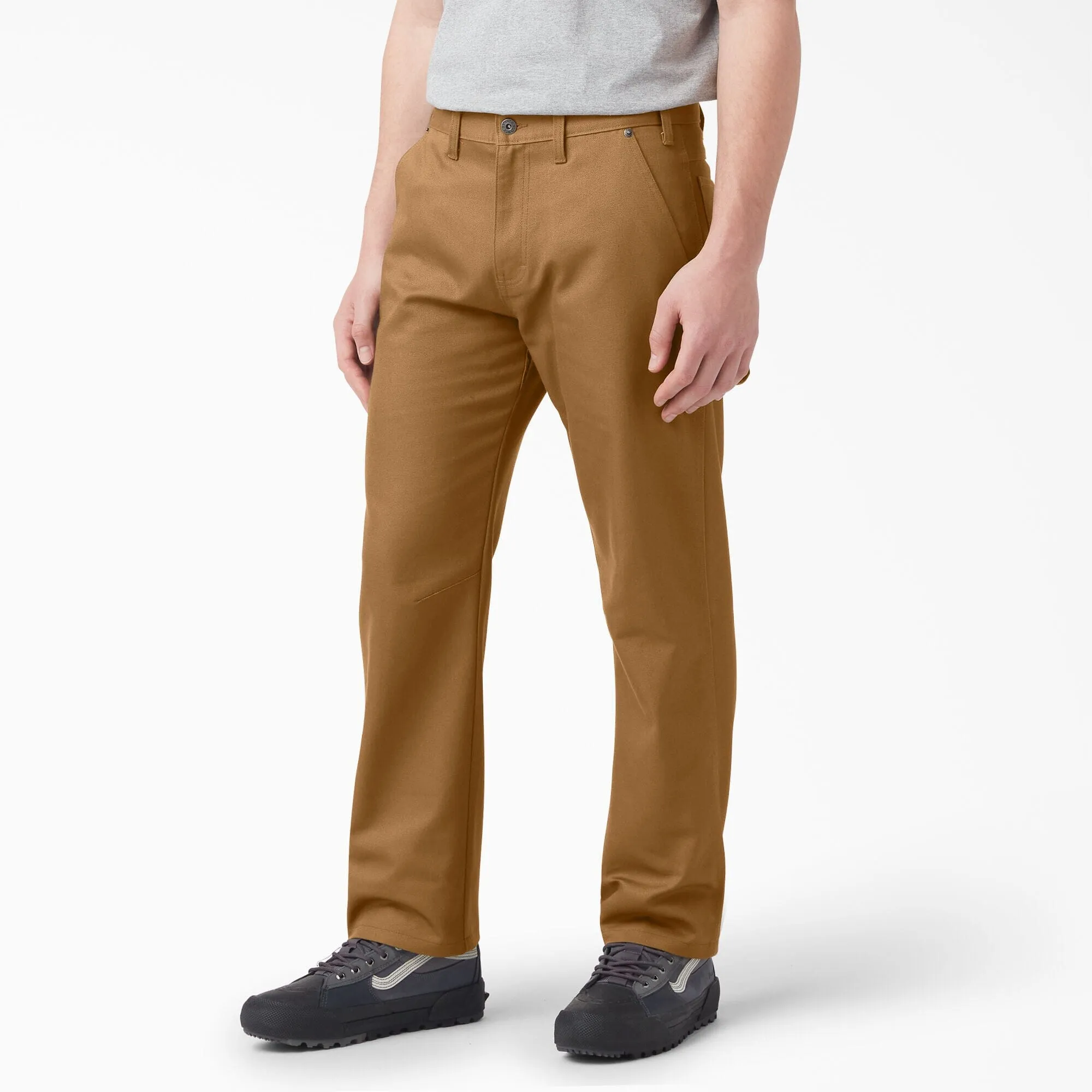 DICKIES Relaxed Fit Duck Carpenter Pants Brown Duck