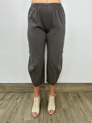 Dusk Cotton Pleat Crop Pant with Pockets