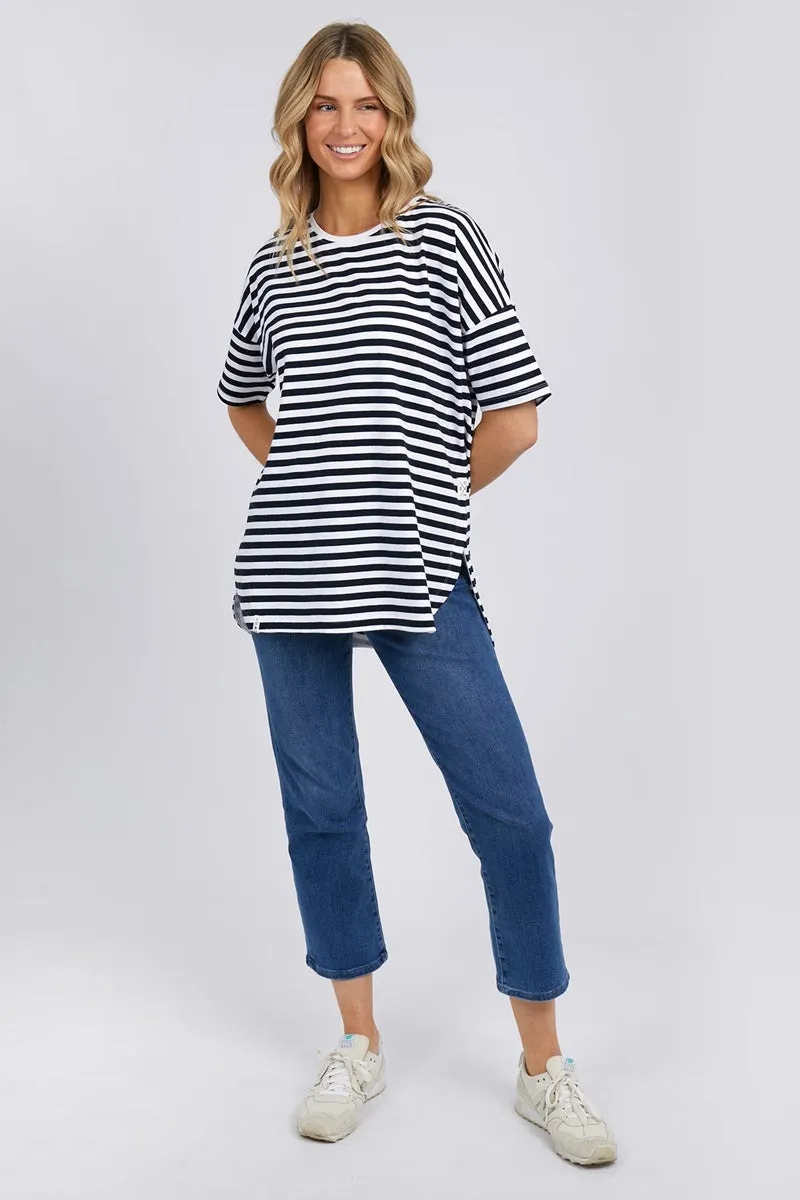 Elm - Lauren Stripe Tee - Navy/White Stripe