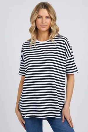 Elm - Lauren Stripe Tee - Navy/White Stripe