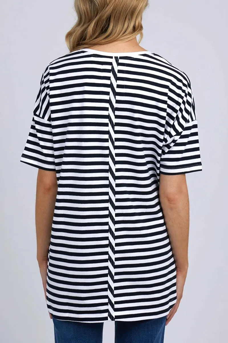 Elm - Lauren Stripe Tee - Navy/White Stripe