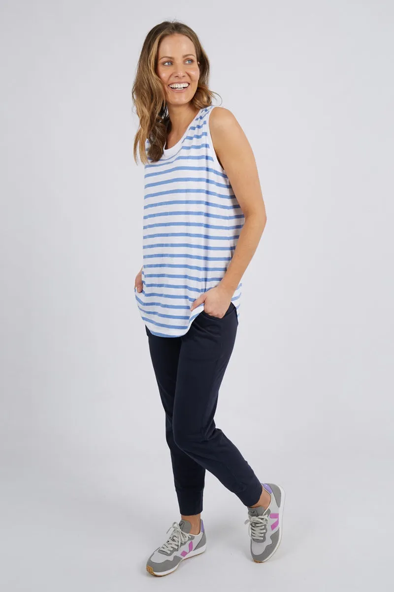 Elm - Scoop Tank - Cornflower & White