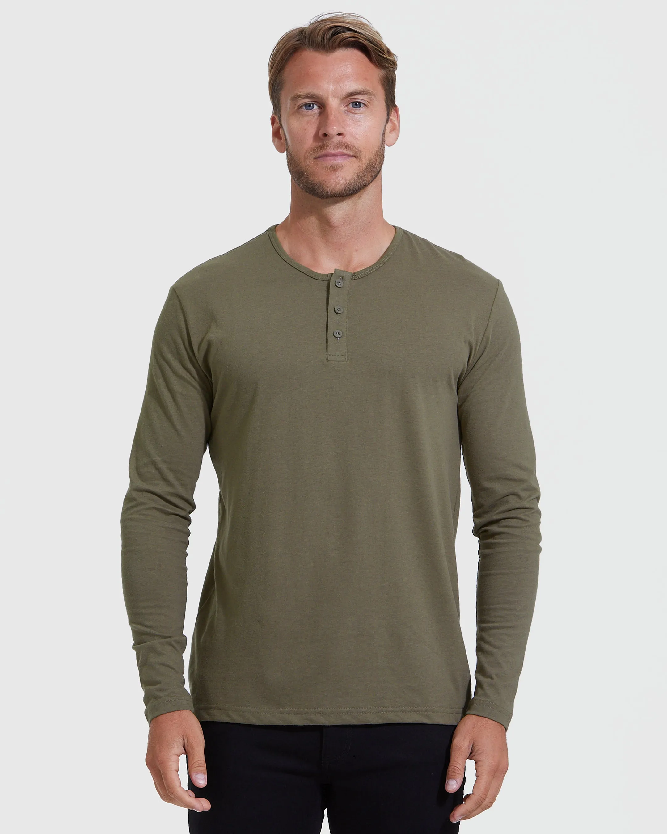 Essential Long Sleeve Henley 3-Pack