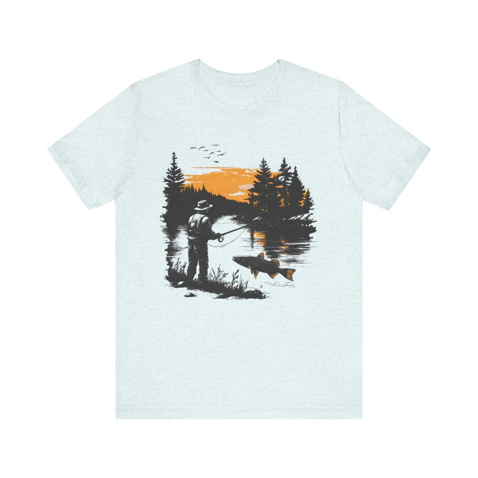 Fishing Sunset Angler T Shirt