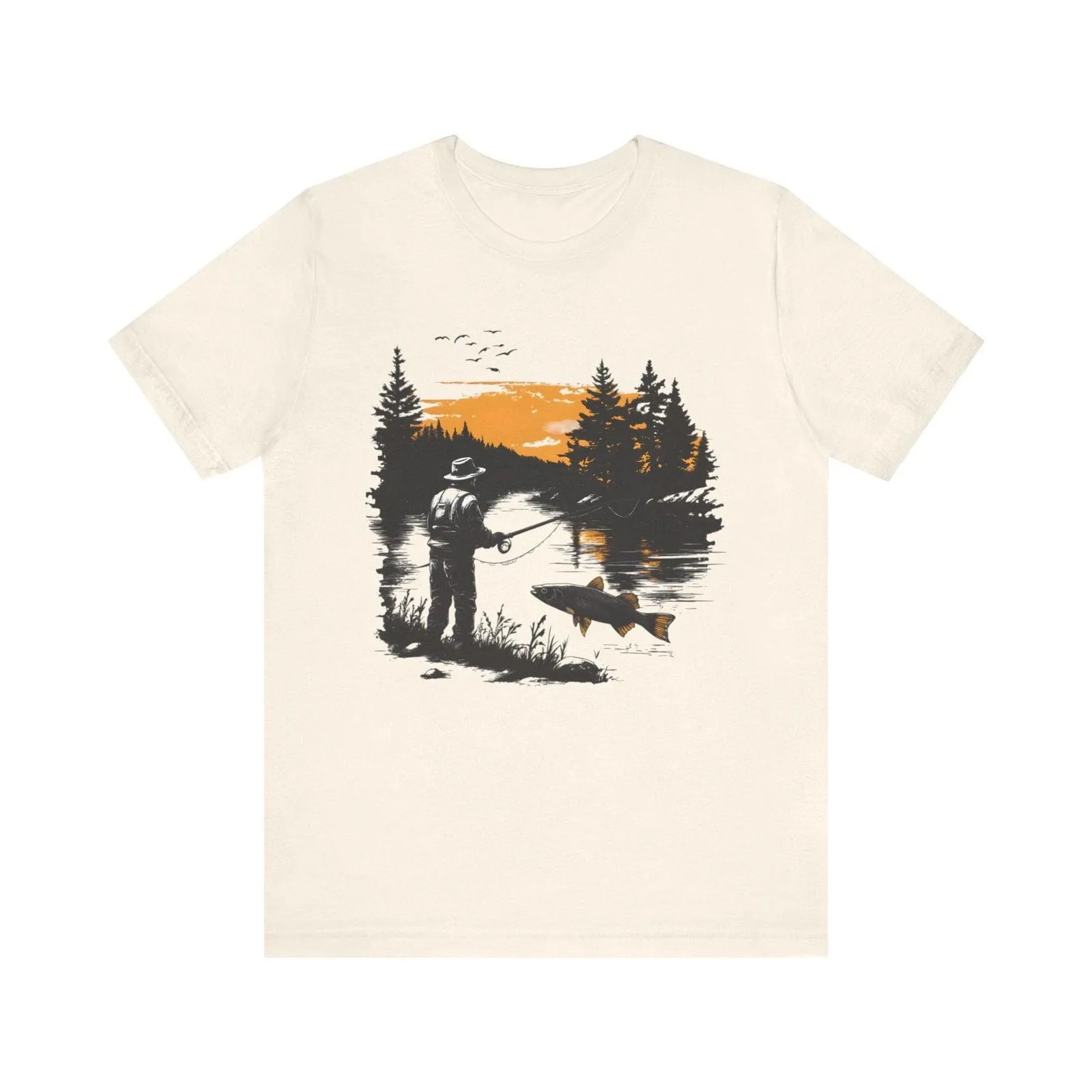 Fishing Sunset Angler T Shirt