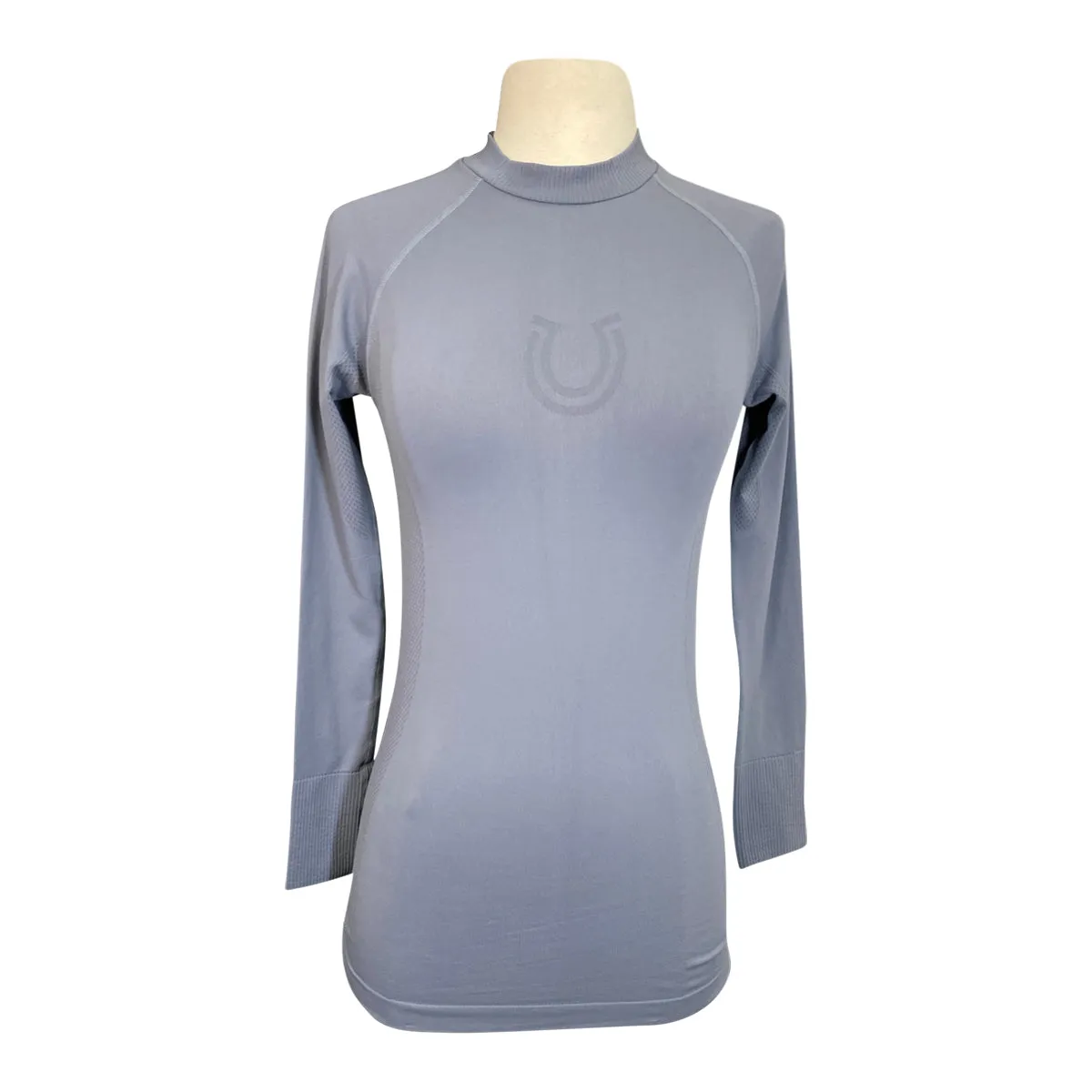 FitEq Long Sleeve Seamless Schooling Top in Slate Blue - Women's XS