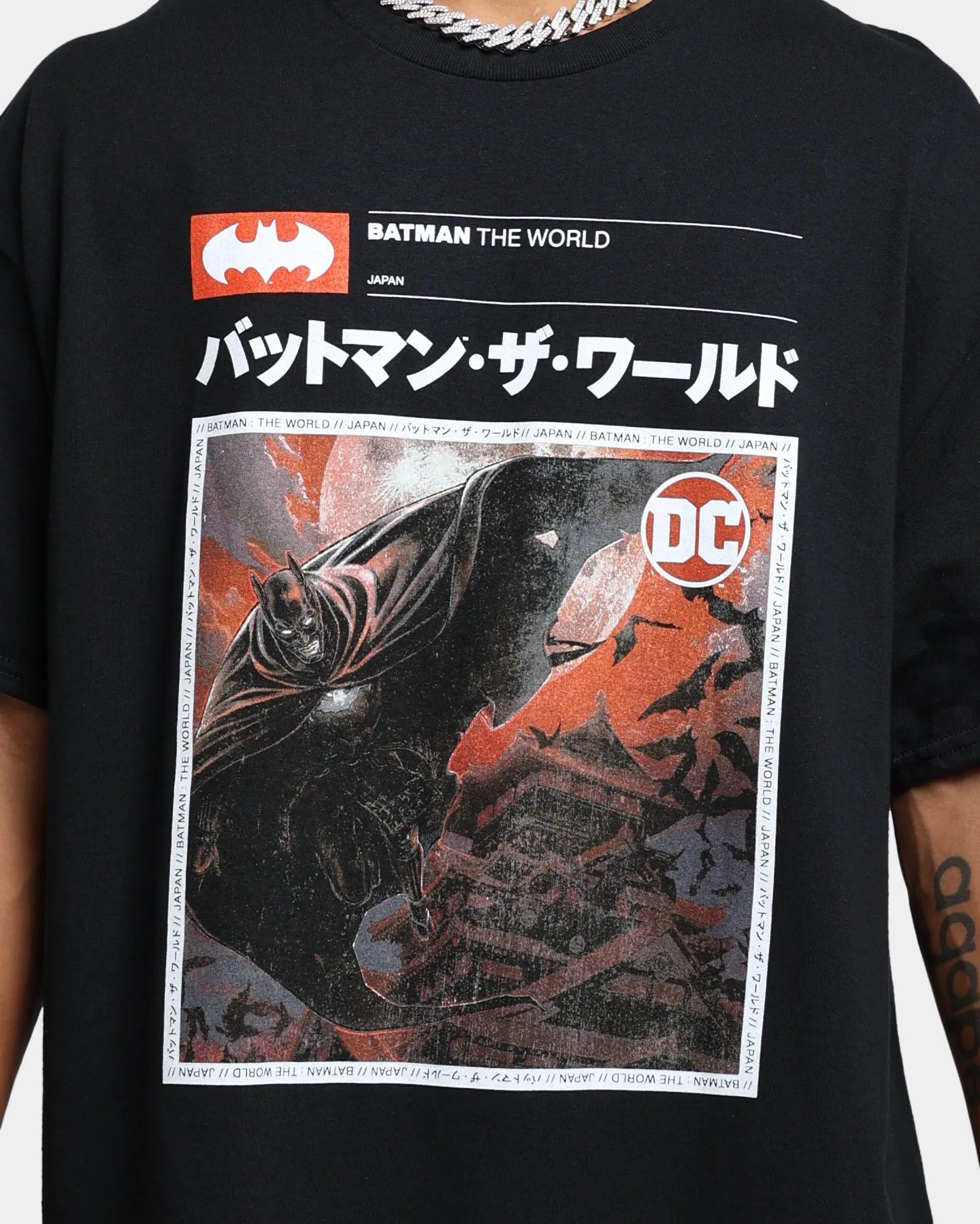 Goat Crew X Batman Batman The World Japan T-Shirt Black