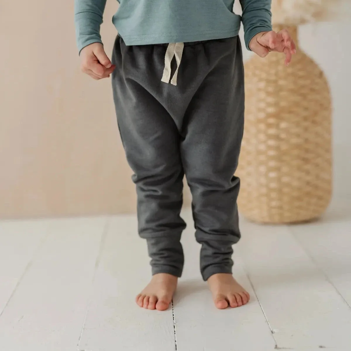 Gray Wash Harem Pants