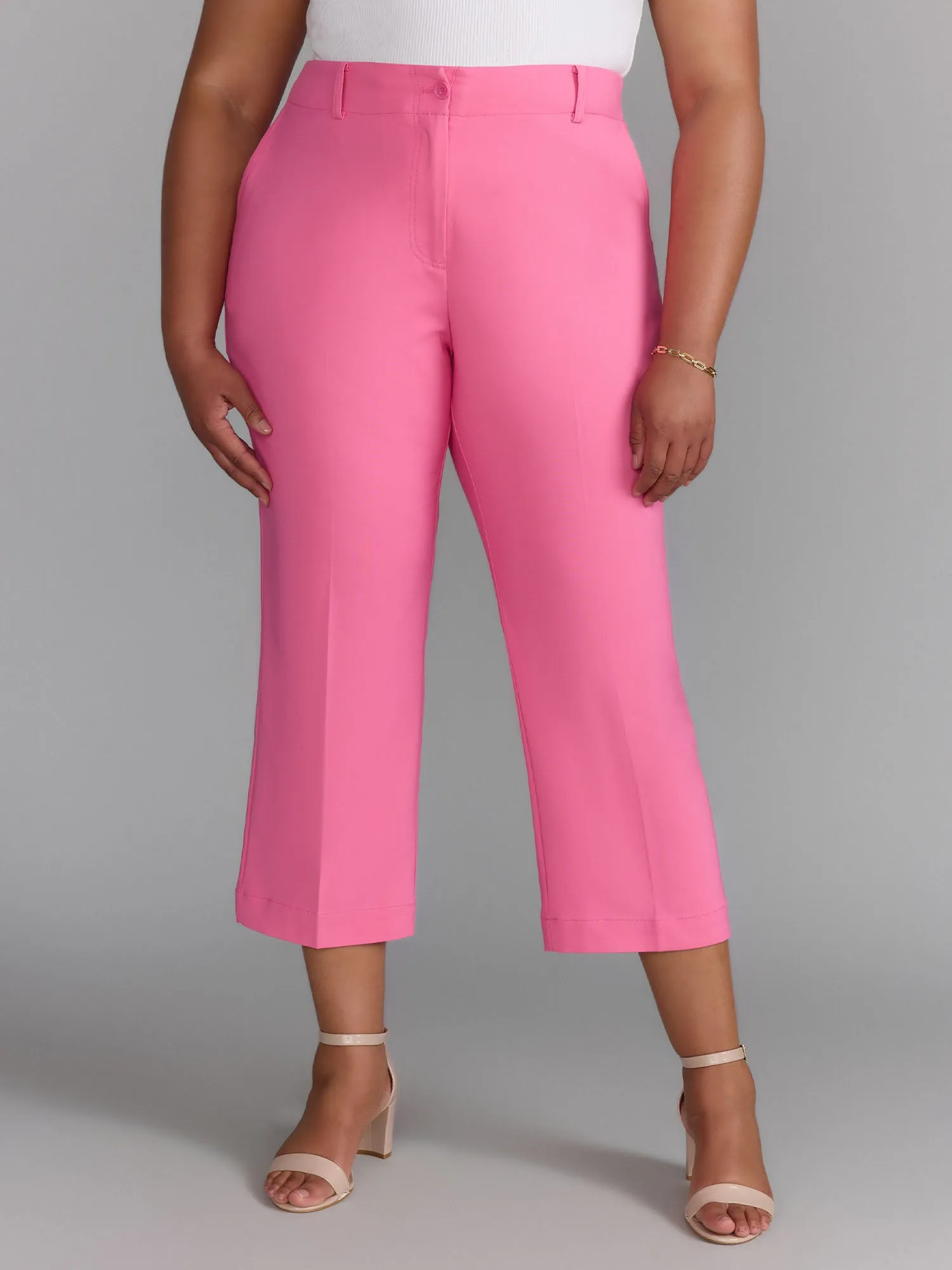 High Rise Straight Ankle Pants