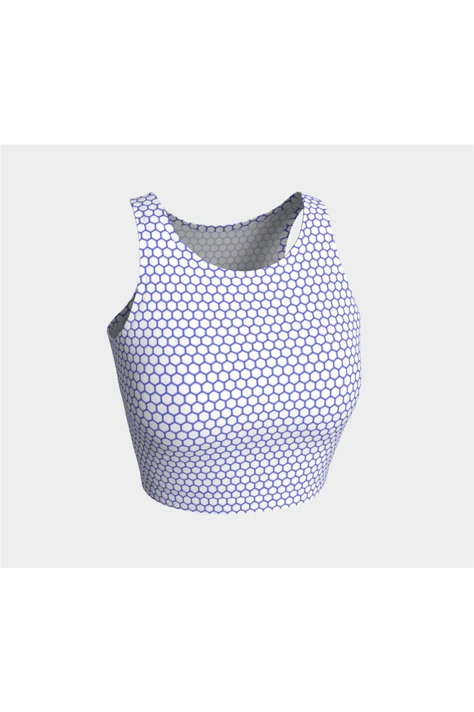 Honeycomb Blue  Athletic Top