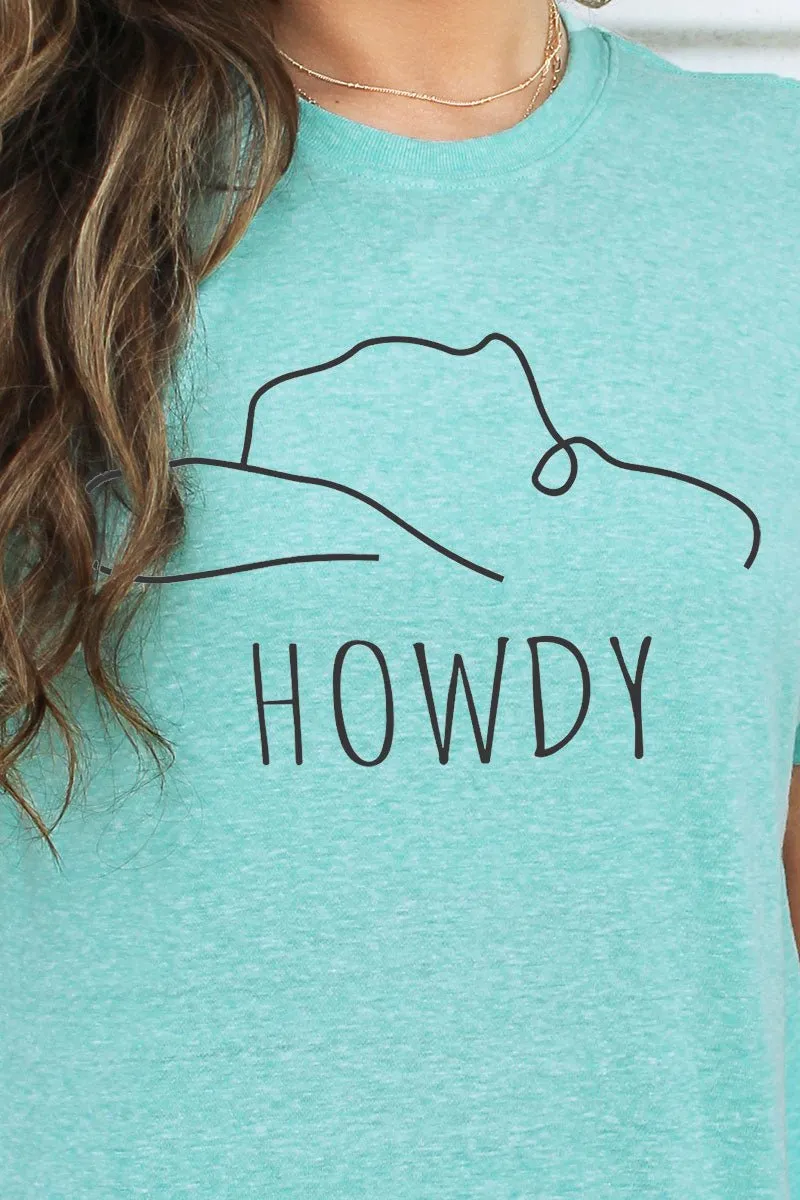 Howdy Cowboy Hat Unisex Triblend Short Sleeve T-Shirt