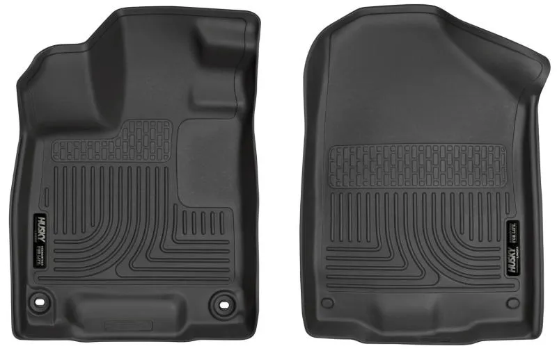 Husky Liners Weatherbeater Floor Liner - Front - Plastic - Black - Honda Pilot 2016-21 - (Pair)