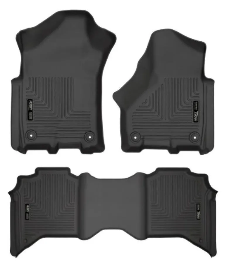 Husky Liners WeatherBeater Front / 2nd Row Floor Liner - Black - Crew Cab - Ram Fullsize Truck 2019-24 94111