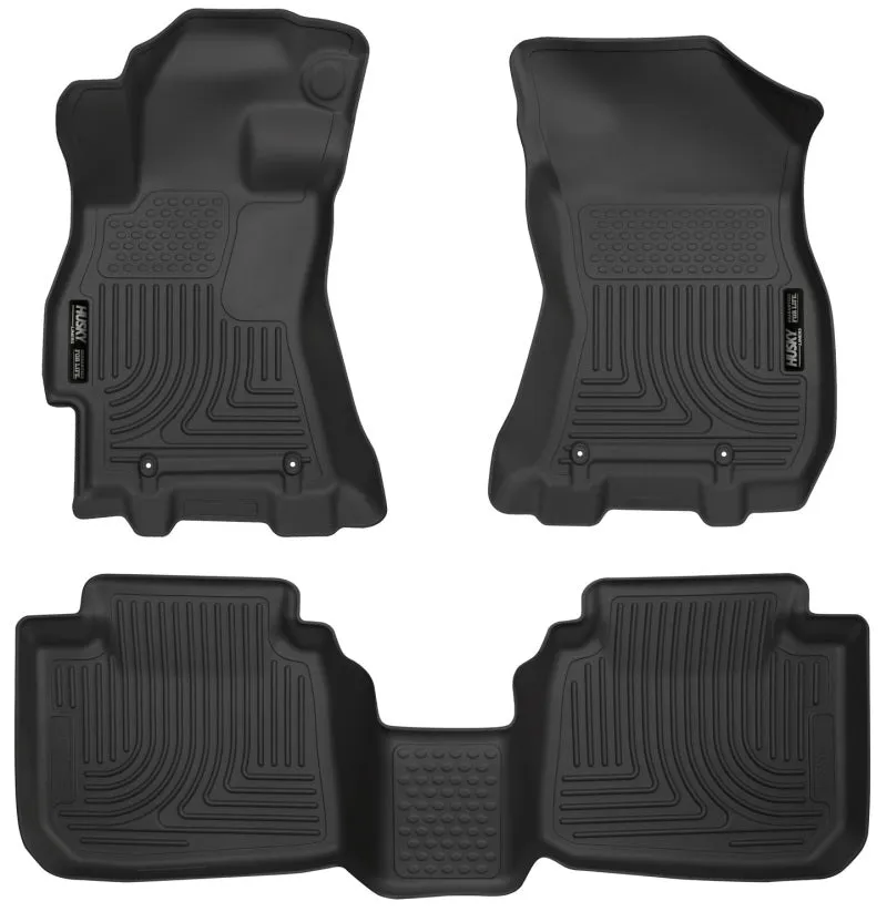 Husky Liners WeatherBeater Front / 2nd Row Floor Liner - Black - Subaru Legacy / Outback 2015-19