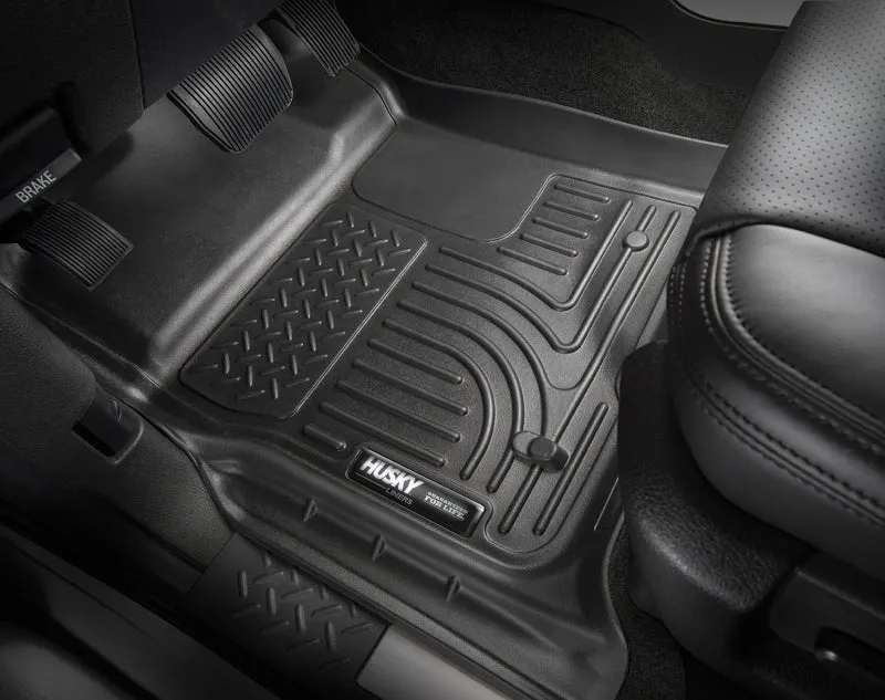 Husky Liners WeatherBeater Front / 2nd Row Floor Liner - Black / Textured - Dodge Challenger 2016-2020