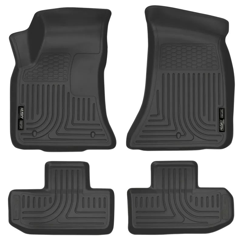 Husky Liners WeatherBeater Front / 2nd Row Floor Liner - Black / Textured - Dodge Challenger 2016-2020