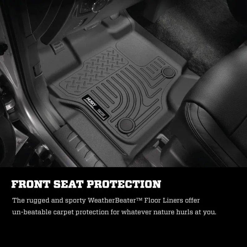 Husky Liners WeatherBeater Front Floor Liner - Black - Super Duty - Ford Fullsize Truck 2017 - Pair