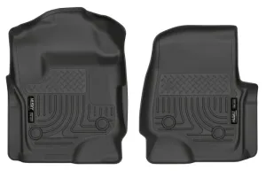 Husky Liners WeatherBeater Front Floor Liner - Black - Super Duty - Ford Fullsize Truck 2017 - Pair