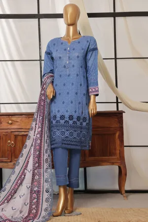 HZ Printkari Stitched 3 Piece Digital Printed & Emb Chikankari Lawn Collection'2024-PCL-403