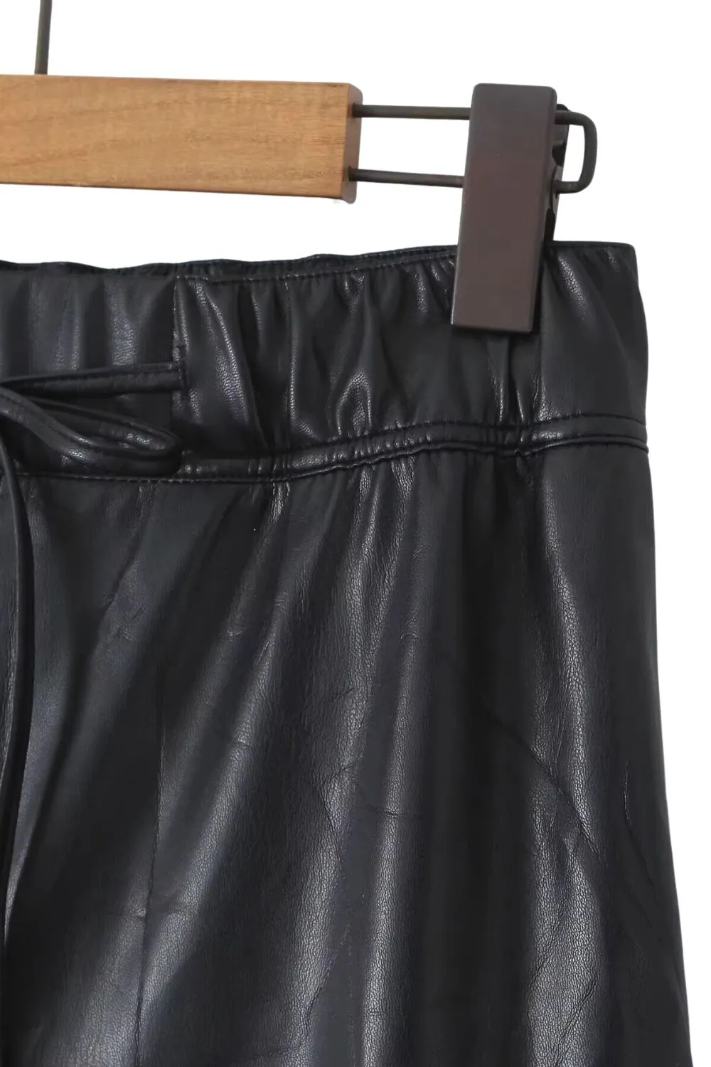 'Ivy' Casual Versatile Straight-Leg Leather Pants