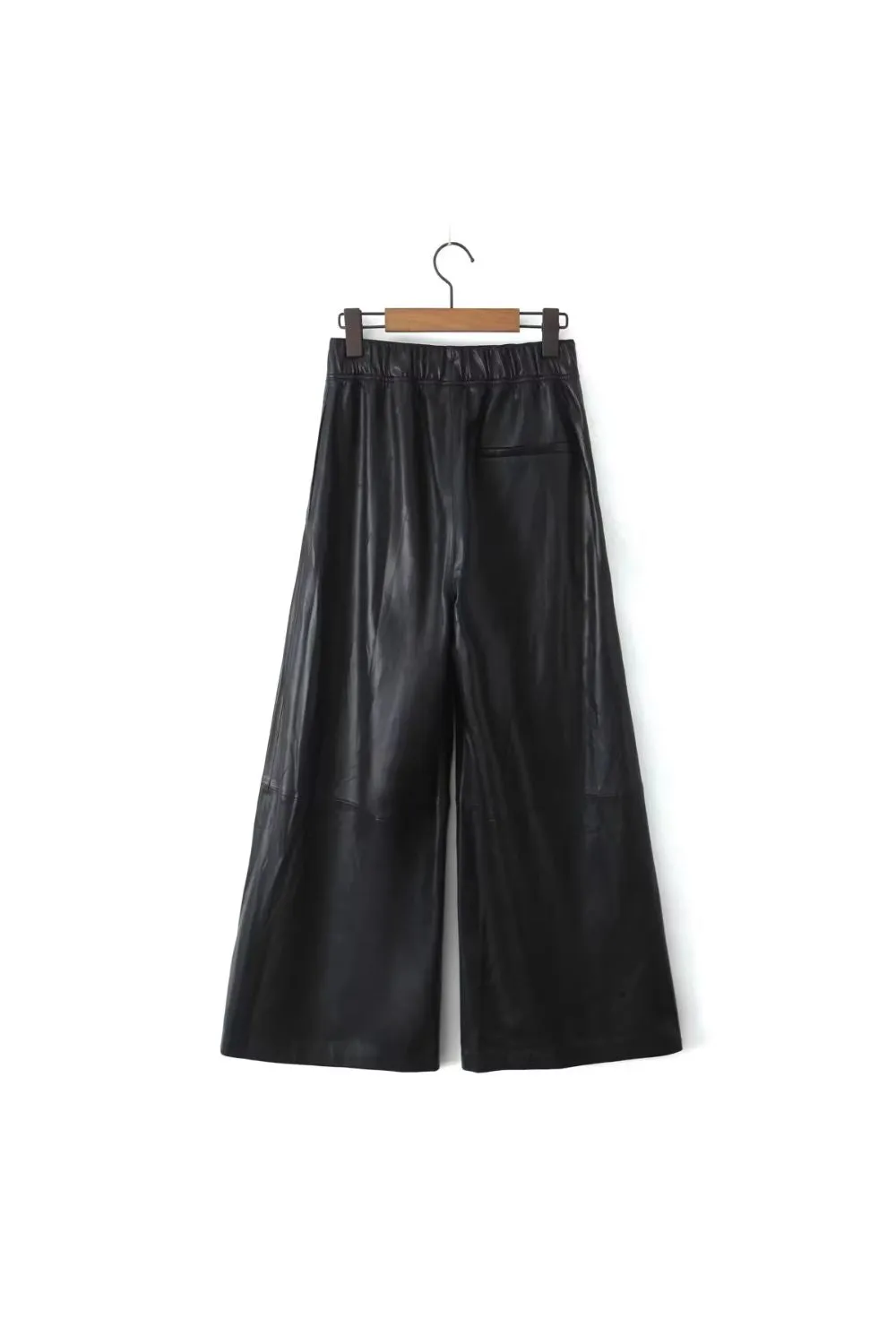 'Ivy' Casual Versatile Straight-Leg Leather Pants