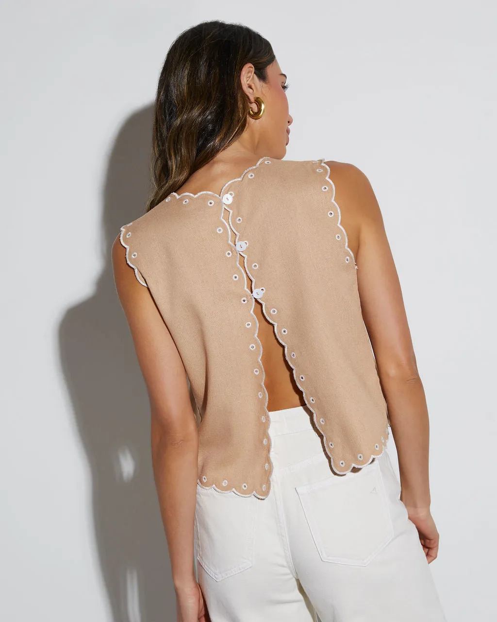 Lennon Eyelet Sleeveless Top