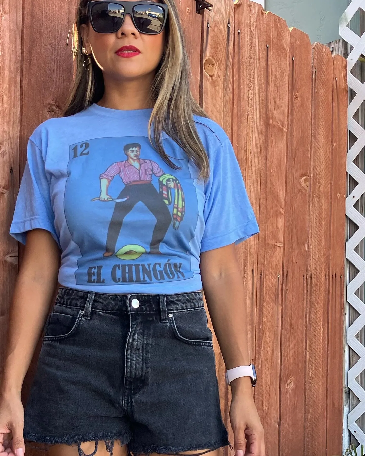 Loteria Art-Parody El Chingon Retro Vintage Graphic Design T-shirt