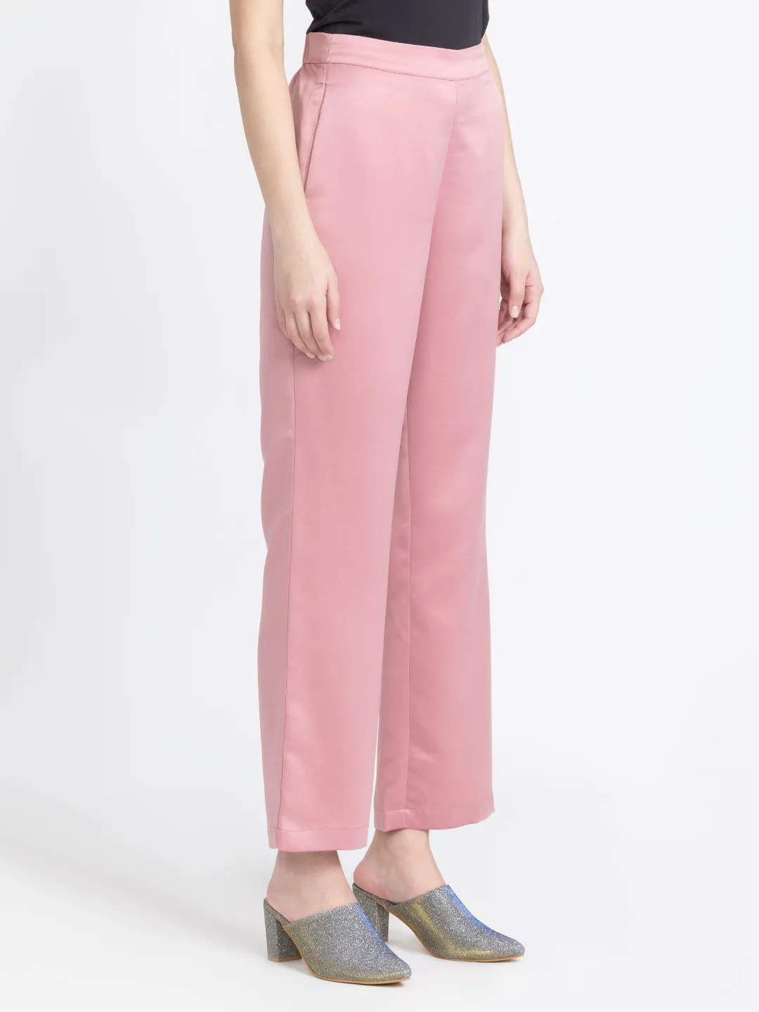 Luxe straight pant- Dusty pink